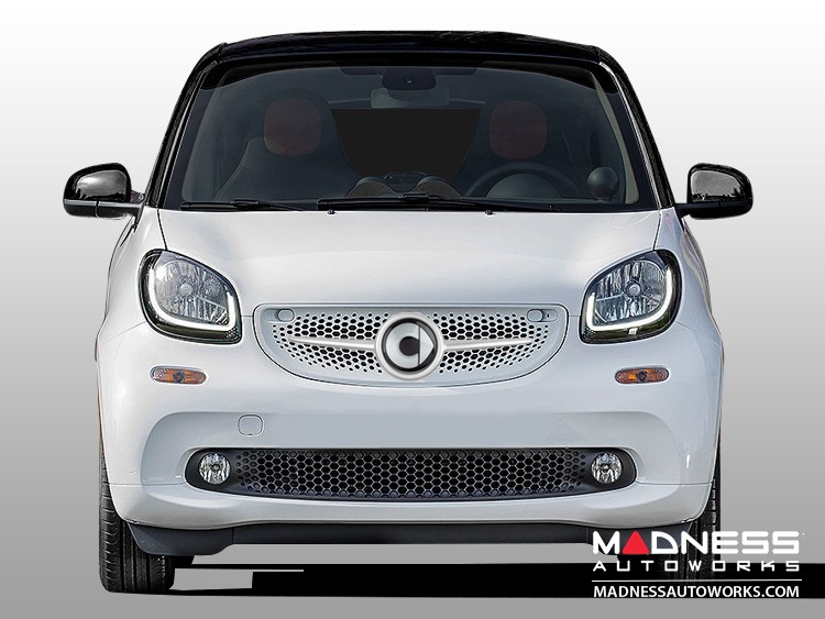 smart fortwo Front Grill Trim _ 453 model - w/ smart Emblem - White